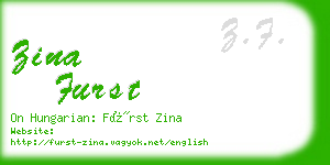 zina furst business card